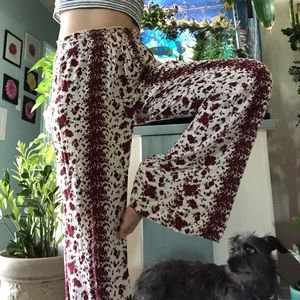 rare🌹 brandy melville rose flowy pants❤️